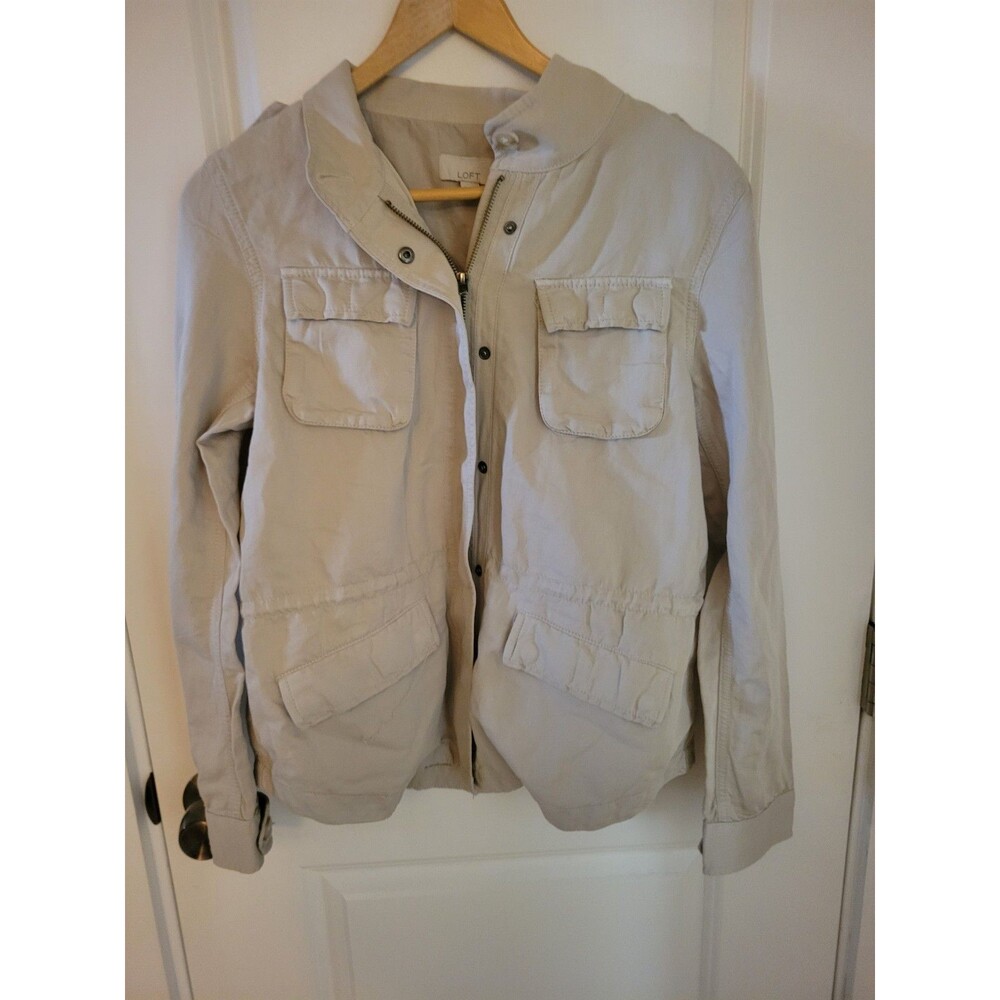 LOFT Light Tan Summer Utility Jacket